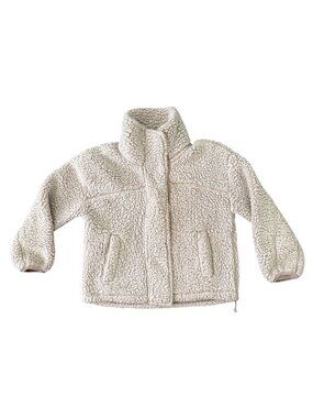 Abercrombie & Fitch Sherpa Jacket- Tan/Cream- M- Women's